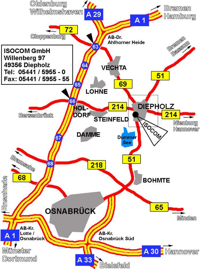 Anfahrtskarte Diepholz Anfahrtskarte Diepholz